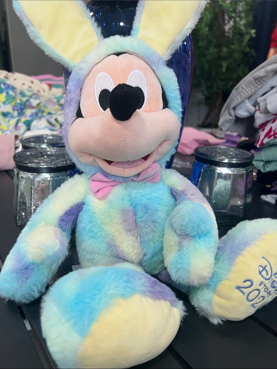Disney Other - Disney Pastel Tie-Dye Mickey Bunny Plush - Blue, Purple, Yellow, Mint